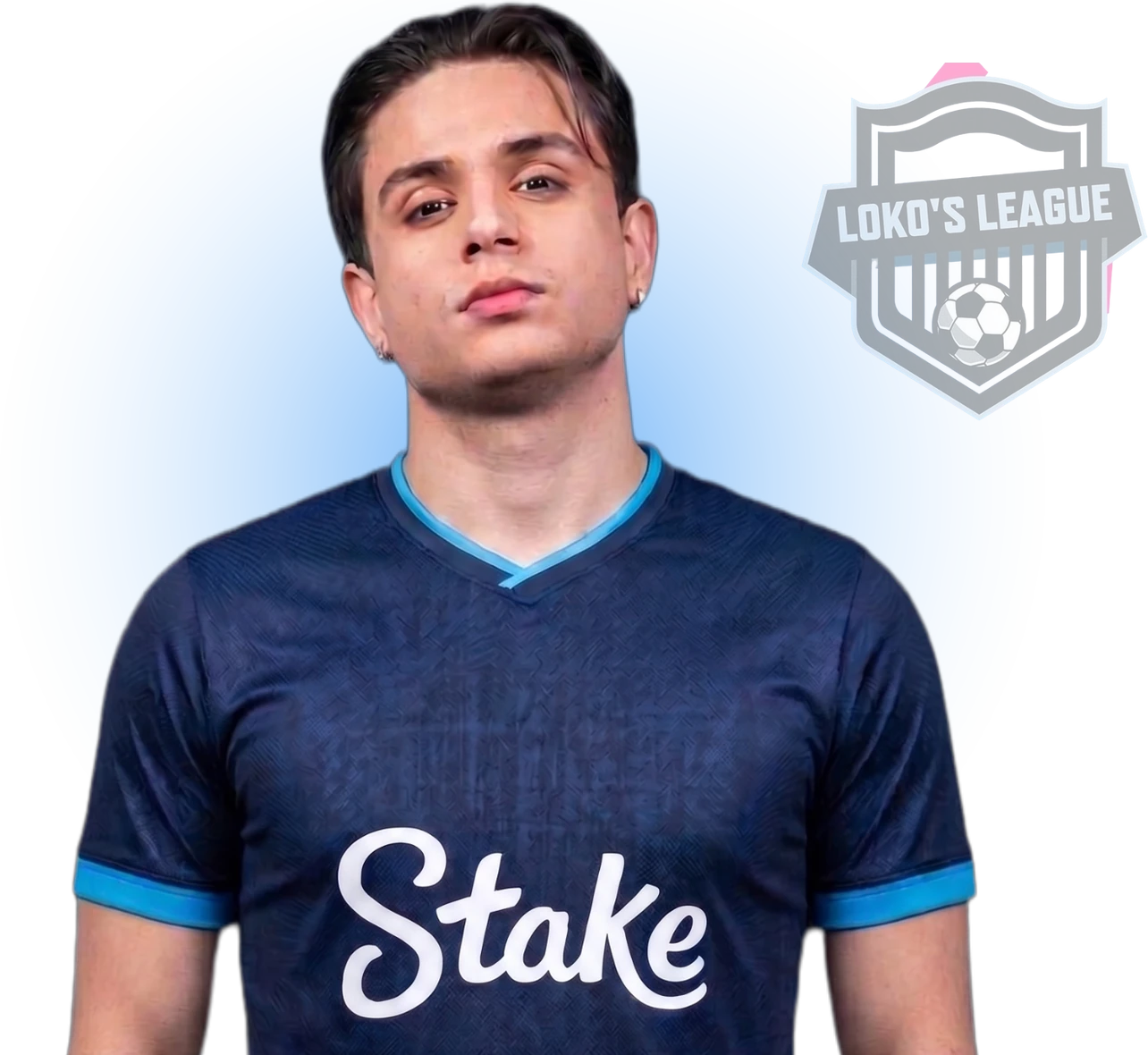 Paulinho o Loko com a camisa master da Stake